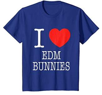 I Heart EDM Bunnies I love EDM Girls Rave Music Tee Shirt