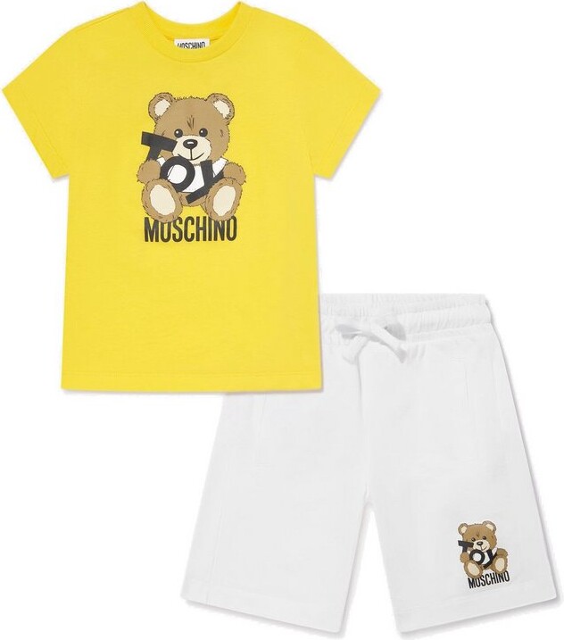 MOSCHINO BAMBINO Teddy Bear Printed T-Shirt Shorts Set