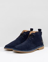 Thumbnail for your product : Farah Lozza Suede Desert Boots In Navy