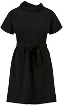 Thumbnail for your product : boohoo Roll Neck Belted Shift Dress