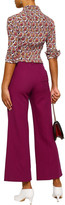 Thumbnail for your product : Victoria Beckham Cropped Crepe Wide-leg Pants