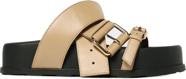 Moschino Buckle Slide Sandals