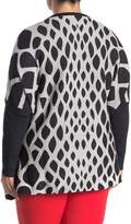 Thumbnail for your product : Joseph A Pattern Print Poncho Sweater (Plus Size)