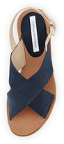 Thumbnail for your product : Diane von Furstenberg Maven Suede Wedge Sandal, Navy