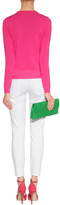 Thumbnail for your product : Moschino Cheap & Chic Hot Pink Cotton Cardigan with Flower Brooch