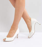 Thumbnail for your product : ASOS Design Summer Wide Fit Mid Heels Bridal