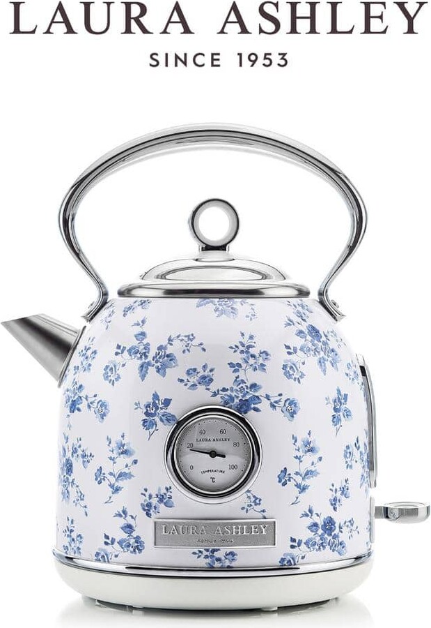 VQ 7-Cup China Rose Cordless Dome Electric Kettle with Thermometer