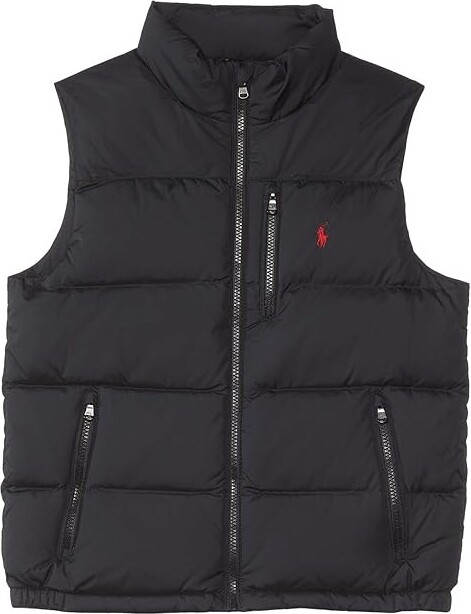 Polo Ralph Lauren Kids Water-Repellent Down Vest (Big Kids) (Polo Black)  Boy's Vest - ShopStyle
