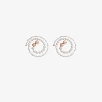 Y/Project Y / Project white spiral pearl earrings