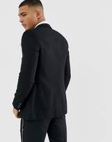 Thumbnail for your product : Burton Menswear tuxedo suit jacket with tipping in BLACK