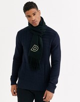 Thumbnail for your product : ASOS DESIGN personalised scarf in black with embroidered 'D' inital