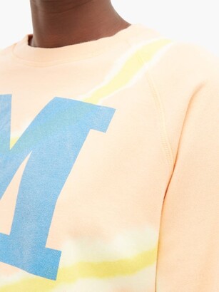 M Missoni M-logo Tie-dyed Cotton Sweater - Orange Multi