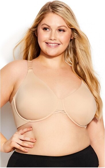 Avenue Body  Women's Plus Size Comfort Cotton Wire Free Lace Bra - Beige -  48dd : Target