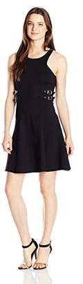 XOXO Women's 25" Belted Side Fit and Flare Dress