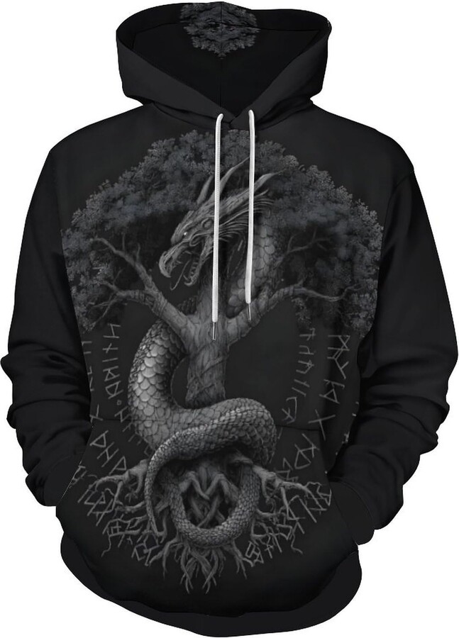 HaniLav Men's 3d Novelty Printed Hoodies Casual Street Graffiti Pullover Sweatshirt S-6XL