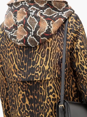 Burberry Leopard Print Technical-nylon Hooded Parka - Multi