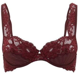 La Perla Tres Souple Underwired Lace Bra - Womens - Burgundy