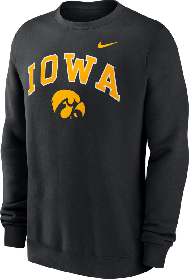 Nike Iowa Arch Men's College Pullover Crew in Black | NKPU00AIA-Y48