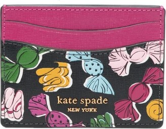 Kate Spade New York Morgan Rose Garden Credit Card Holder - Black Multi