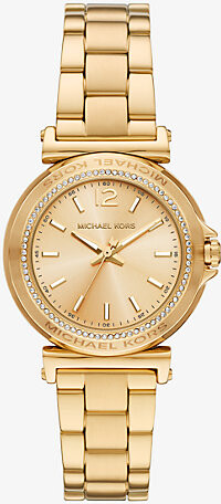Mini Maren Pavé Gold-Tone Watch
