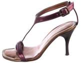 Thumbnail for your product : Donald J Pliner Metallic Leather Strap Sandals
