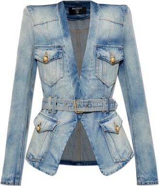 Balmain Women's Blue Jackets | ShopStyle