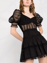 Thumbnail for your product : Charo Ruiz Ibiza Jean embroidered-panel dress