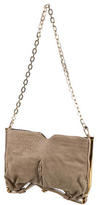 Thumbnail for your product : Jimmy Choo Snakeskin-Accented Suede Clutch