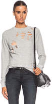 Thumbnail for your product : R 13 Shredded Zip Side Cotton Sweatshirt