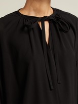 Thumbnail for your product : Joseph Elijah Tie-neck Silk-georgette Blouse - Black