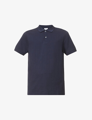 Sunspel Short-sleeved cotton- piqué polo shirt