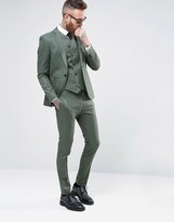 Thumbnail for your product : ASOS Super Skinny Suit Pants In Khaki