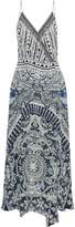 Thumbnail for your product : Camilla Small Town Hero Embellished Printed Silk Crepe De Chine Wrap Dress