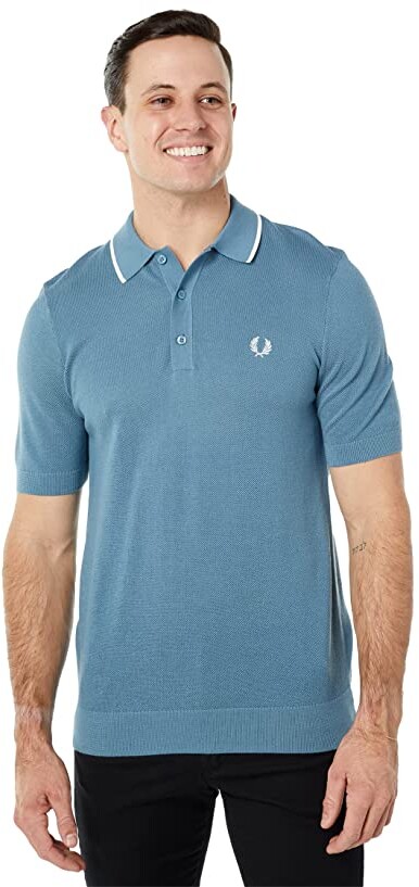 Fred Perry Tipped Knitted Shirt - ShopStyle Polos