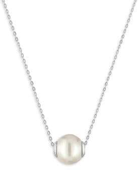 Majorica 12MM White Pearl & Sterling Silver Pendant Necklace