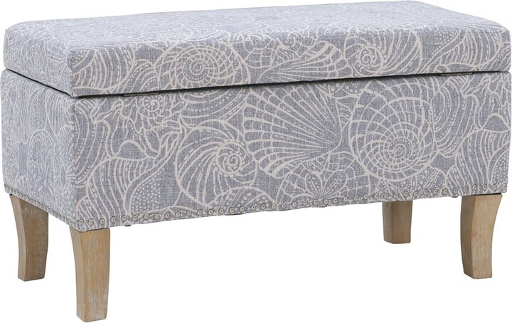 Linon Stephanie Upholstered Storage Ottoman