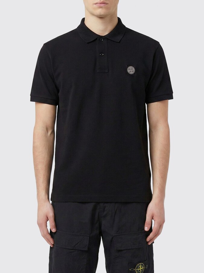 Stone Island Polo Shirt Men color Black