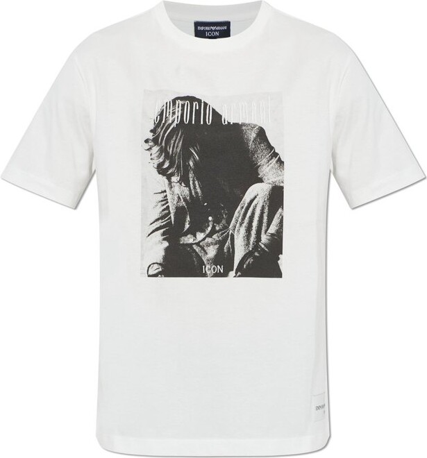 Emporio Armani Graphic Printed Crewneck T-Shirt
