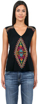 Thumbnail for your product : Plenty by Tracy Reese Embroidered V-Neck Top in Black