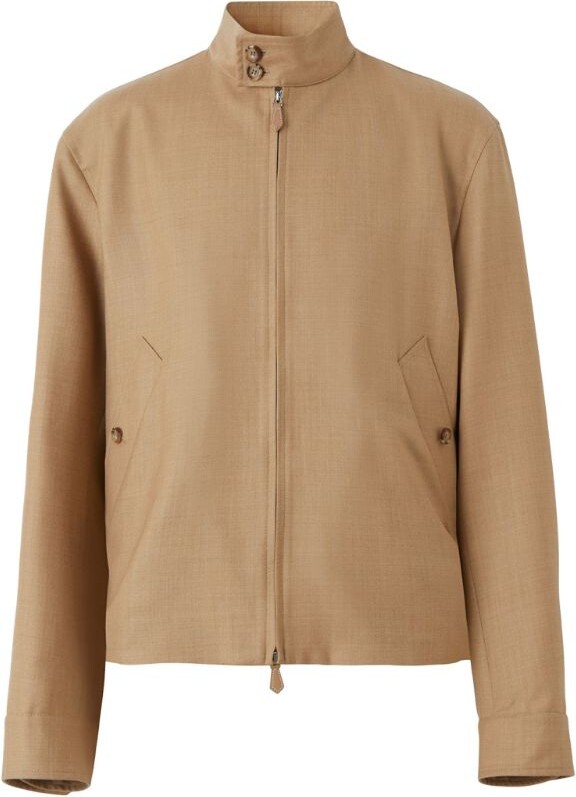 Burberry Wool Harrington Jacket ShopStyle Outerwear