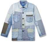 Thumbnail for your product : Blue Blue Japan Yuki Fubuki Embroidered Patchwork Denim Jacket