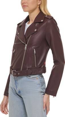 Levi's Faux Leather Fashion Belted Moto Jacket