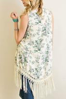 Thumbnail for your product : Entro Floral Fringe Vest
