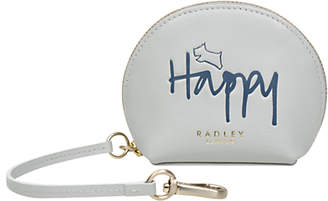Radley Happy Leather Bag Charm Coin Purse, Pond
