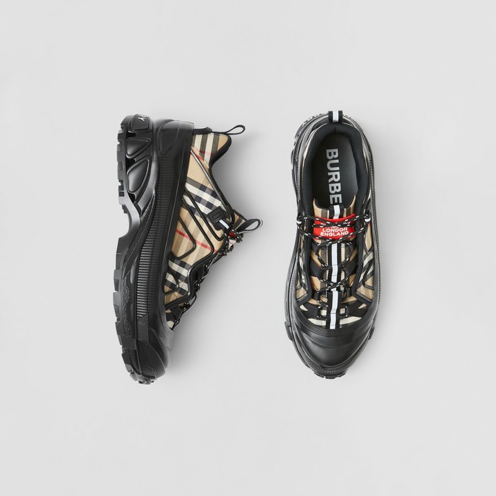 burberry vintage check cotton sneakers