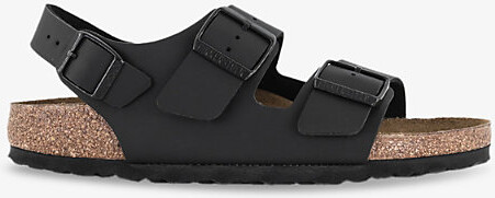 Birkenstock Womens Black Milano Buckle-Detail Leather Sandals Eur 37 / 4 Uk Women