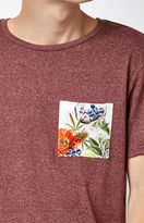Thumbnail for your product : On The Byas Contrast Maroon Pocket T-Shirt