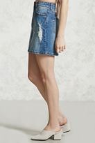 Thumbnail for your product : Forever 21 Distressed Denim Mini Skirt