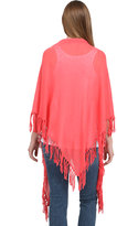 Thumbnail for your product : Minnie Rose Cotton Fringe Shawl in Pink Pop