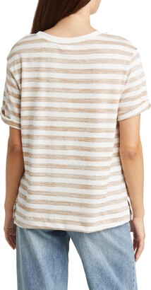 Caslon Ease Stripe Crewneck T-Shirt
